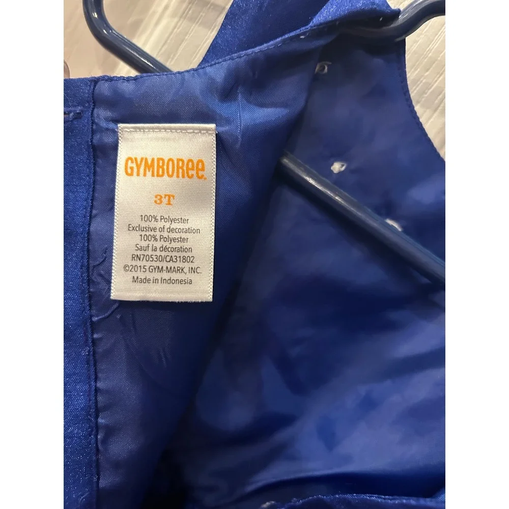 Gymboree Girls Royal Blue‎ Rhinestone Tulle Party Dress Special Occasion bin B